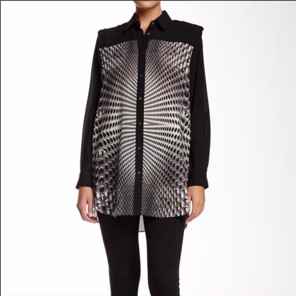 L.A.M.B. Techno Dot Blouse